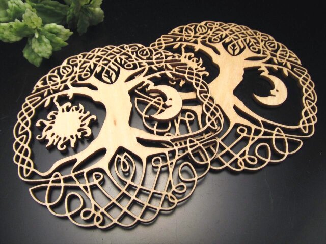 ◇デザインウッドコースター◇お洒落でかわいい◇温もりを感じさせる