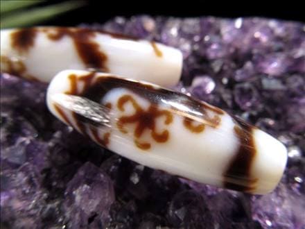 ◇高級白天珠◇希少品！◇至純天珠◇チベットに伝わる魔除け・厄除け  