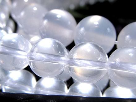 ☆一連☆AAA☆ホワイトカルセドニー【白玉髄】☆【ブラジル産】