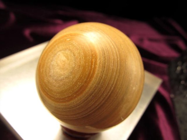 ☆木星のような丸玉！ペルー産☆ツーソン展示会商品☆一点物☆美しい縞