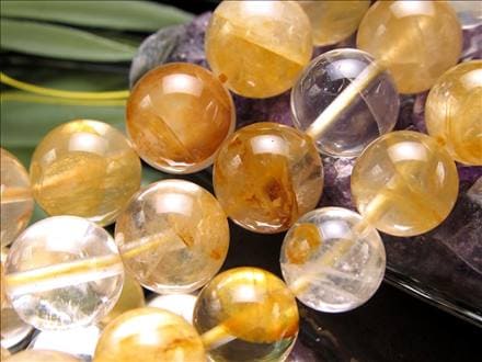 ☆一連☆黄水晶☆天然イエロークリスタル【イエローガーデン、イエロー