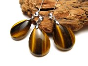 ★最高級５A★美しいシマシマ!!!!★タイガーアイ・ペンダントトップ(虎目石)　★約3.8g★縦約25mm×横約18mm前後★