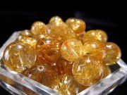 【魔除け・金運・仕事運・商売繁盛】タイチンスモーキー⭐️ゴールドルチル⭐️ R115 ゴールドルチル