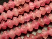 ★約3-3.5mm珠★ボタンカット★ネックレスなどに！★一連★ピンクトルマリン【電気石】ボタンカット★穴径約0.5mm★約38-40cm★【ブラジル産】