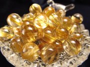 ⭐️超透明❗️針みっちり❗️ギラギラ感大満足❗️ゴールドタイチンルチル 12ミリに近い珠 ゴールドルチル