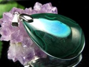 クリソコラ マラカイト 孔雀石 ペンダントトップ Silver925