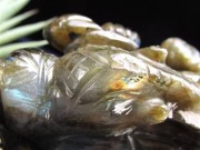 ラブラドライト ガネーシャ 彫り 置物