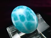 ◆至高の1点◆最高級ロイヤルクラス◆美しい海の抱擁◆カリブ海の宝石◆極上1点物◆最高級ラリマー【ブルーペクトライト】カボション　タンブル◆縦約21.2mm◆約6.6g◆【ドミニカ共和国産】