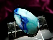 ★超希少！！限定入荷★美しい青色★実行力＆直観力を高める石★1点物★お守り・ペンダントの作成にも★アズライトインバライト　ルースタンブル★サイズ縦約22.6mm★約5g★ポーチ付き★【ペルー産】