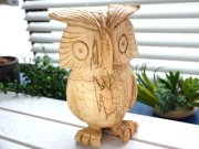 ◆限定！香木細密彫刻◆フクロウ（不苦労）◆デンバー展示会商品◆1点物◆聖なる樹ホーリーツリー◆お守り・浄化に◆古代インカ帝国の魔除け◆パロサントウッドフクロウ型彫り置物◆高さ約13.5cm◆【ペルー産】