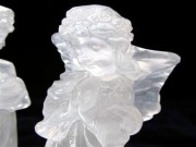 セレナイト 彫刻置物 透石膏 聖母マリアのガラス キャッツアイ効果