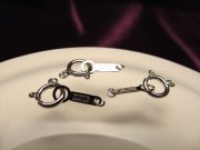 18金ホワイトゴールド引き輪（カニカン)＆引き輪プレートセット