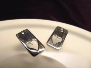 ◆高品質Silver925パーツ◆使い方様々！手作りアクセサリーのアクセントに！◆ハートチャーム◆カン穴内径約1mm 縦約14.5mm◆CMP088◆