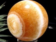 オレンジカルサイト 方解石 丸玉 スフィア 置物