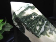 モスアゲート 苔瑪瑙 天然石 六角柱 ポイント