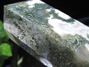 モスアゲート 苔瑪瑙 天然石 六角柱 ポイント