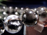 【極上品質】高透明プラチナルチルクォーツ 10mm｜黒銀ルチル ブレスレット 極上プラチナルチル