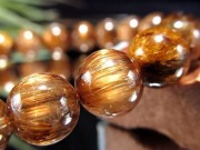 アンティークゴールドルチルクォーツ タイガールチルクォーツ ブレスレット ブラジル産