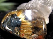 ヒキュウ 貔貅 タンブル ルチルクォーツ 御守り石