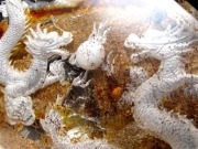 ガーデンルチルクォーツ 庭園水晶 龍神 五本爪龍 置物