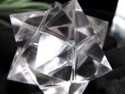 天然水晶 アステロイド 彫り 置物