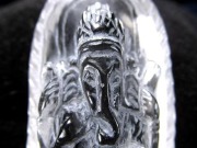 天然水晶 ガネーシャ 彫り 置物