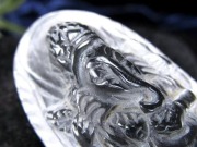 天然水晶 ガネーシャ 彫り 置物