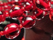 savilerow高品質艶美リトアニア産タンブルカットレッドアンバーブレス 高品質鮮やか美しいリトアニア産タンブルカットレッドアンバー8.5-9