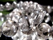 エレスチャルクォーツ 骸骨水晶 ブレスレット 水晶の最終形態 グラファイト