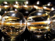 金運最強‼️黄金色❣️大玉14mm‼️ルチル ‼️金針最強‼️タイチンルチルみっしり‼️ 43mm 虹入りゴールドルチルクォーツ 丸玉 スフィア 金針水晶