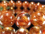 オレンジルチルクォーツ ブレスレット レッドルチルクォーツ ルチルレイデッドクォーツ 金運