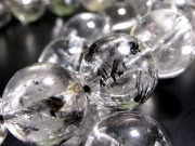 エレスチャルクォーツ 骸骨水晶 ブレスレット グラファイト パワーストーン