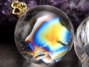 水晶 アイリスクォーツ ペンダント アクセサリー 虹入り
