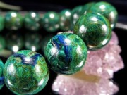 高品質　コンゴ産　アズロマラカイト　ブレスレット　天然石　アズライト　マラカイト マラカイト 天眼 ブレスレット 11.5mm 天然石 孔雀石 パワーストーン