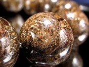 ジオメトリールチルクォーツ ブレスレット ブロンズルチルクォーツ ブラジル産 金紅石