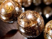 ジオメトリールチルクォーツ ブレスレット ブロンズルチルクォーツ ブラジル産 金紅石