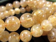 ゴールドルチルクォーツ ブレスレット ルチレイテッドクォーツ 金針水晶 パワーストーン