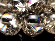 スモーキークォーツ 煙水晶 アイリスクォーツ ブレスレット 虹入り レインボー水晶
