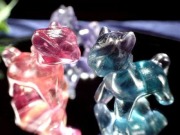 フローライト 蛍石 縁起物 置物 馬