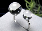 リング アクセサリー 水晶 フリーサイズ 指輪
