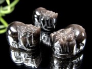 オブシディアン シルバーオブシディアン ビーズ石 1粒売り バラ珠