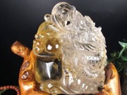 シトリン 元宝 彫刻置物 龍神 天然石