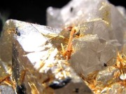ゴールドルチル ヘマタイト 原石 母岩付き 金運