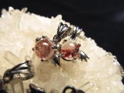 ◆超人気！天使ペンダントトップ◆スーパーセブン＆ストロベリークォーツ　エンジェルペンダントトップ◆ラウンド型◆Silver925◆石サイズ縦約6.5mm◆【ブラジル産】