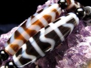 水紋天珠 天珠 瑪瑙 チベット 厄除け 天珠型 ビーズ連 連材