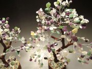 ◆浄化！風水やインテリアに◆人気の3種天然石＆天然木使用！◆アメリカ・ツーソン展示会商品◆1個 1800円◆3種天然石さざれツリー◆高さ約22-25cm◆TC◆