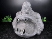 オブシディアン 黒曜石 天然石置物 パワーストーン置物 ゴリラ彫刻 魔除け