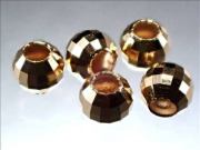 【1粒売り】◆高品質18金メタルパーツ◆デザインブレスのサイズ調整・アクセントに！◆18Kゴールドカットビーズ◆約4mm 穴径約0.6mm◆RND005◆