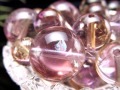 アメトリン 紫黄水晶 ビーズ バイカラー
