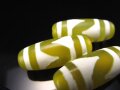 ◆激安限定入荷◆お買い得！◆明るいビタミンカラー◆至純風化天珠◆虎牙天珠(こがてんじゅ)◆縦サイズ：約30mm◆